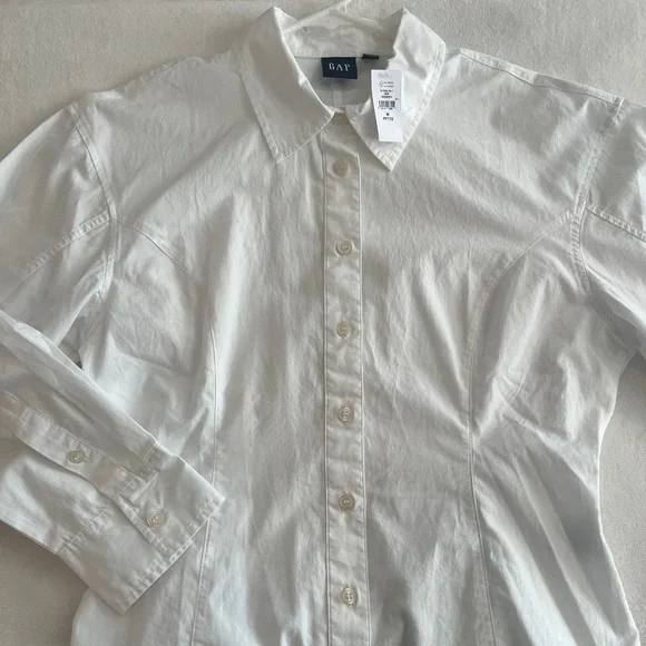 NWT GAP Organic Cotton Poplin Dolman Classic Shirt - Picture 2 of 5